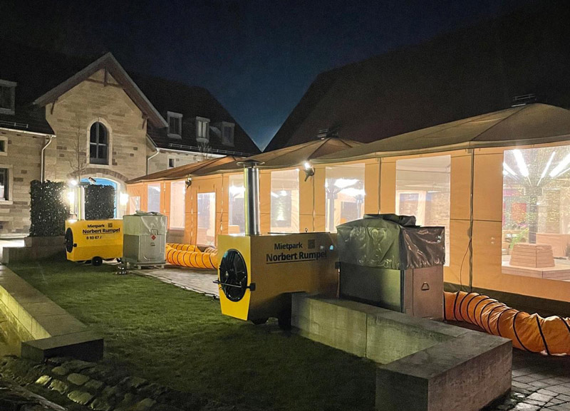 Mietgeräte im Einsatz